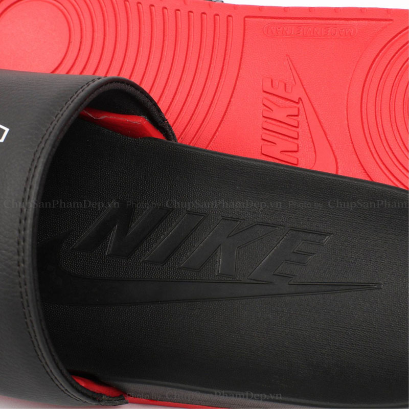 Dép Nike Plus Logo Phối Màu Quai Đen Cá Tính