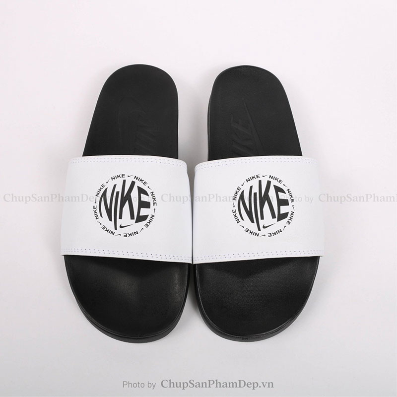 Dép Nike Plus Logo Tròn Màu Đen Độc Đáo