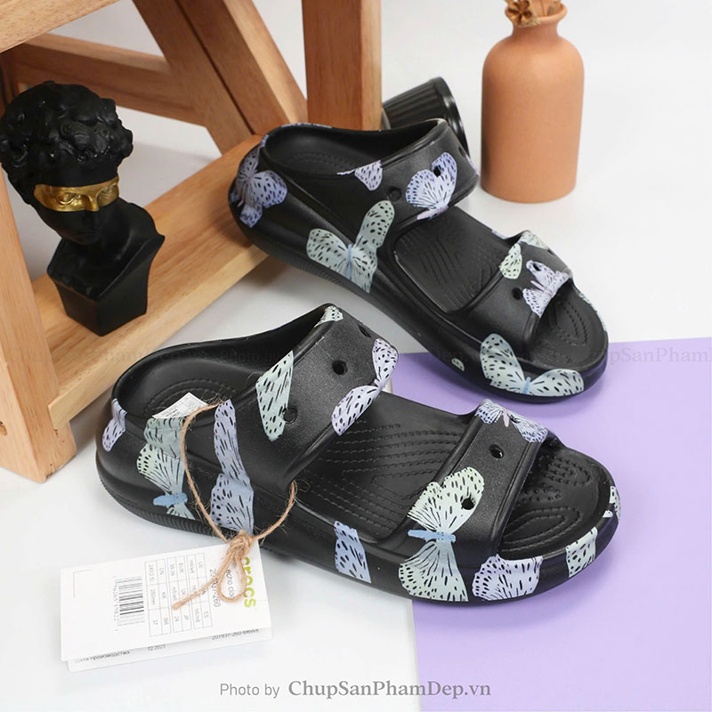 Dép Đúc Crocs 2 Quai 3D Xinh Xắn