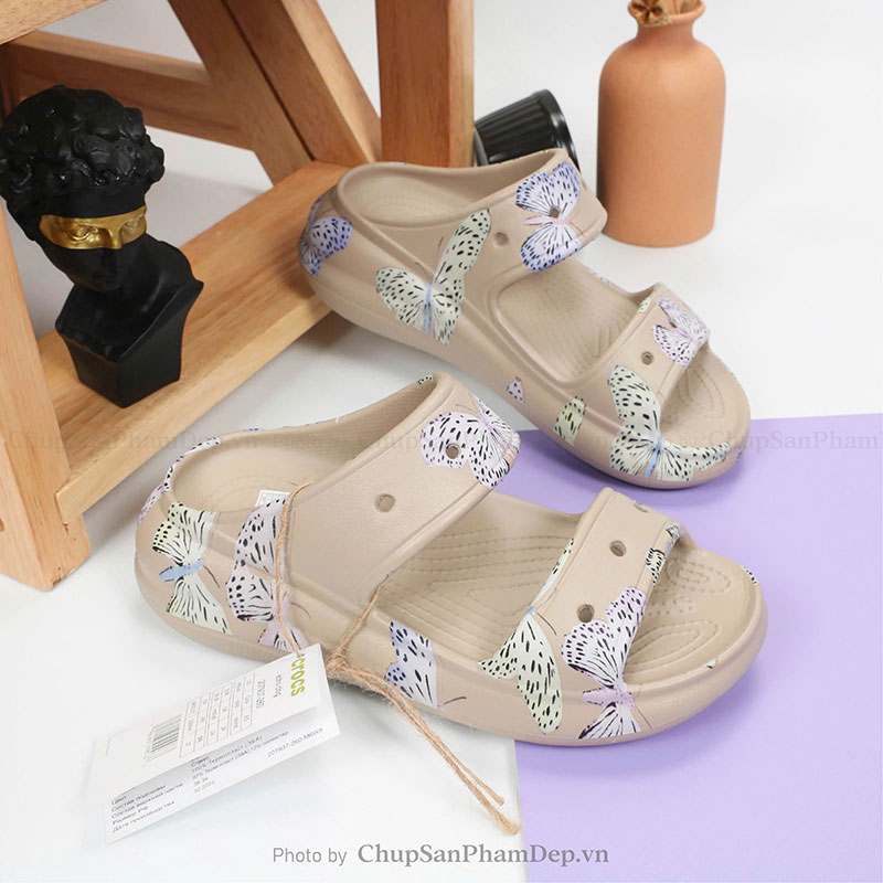 Dép Đúc Crocs 2 Quai 3D Xinh Xắn