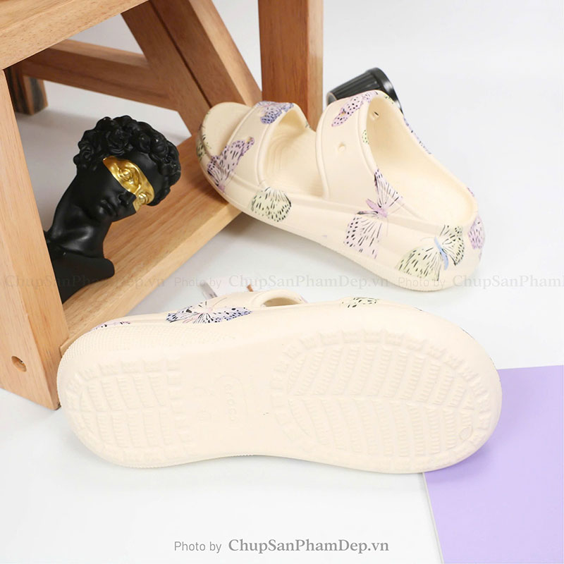 Dép Đúc Crocs 2 Quai 3D Xinh Xắn