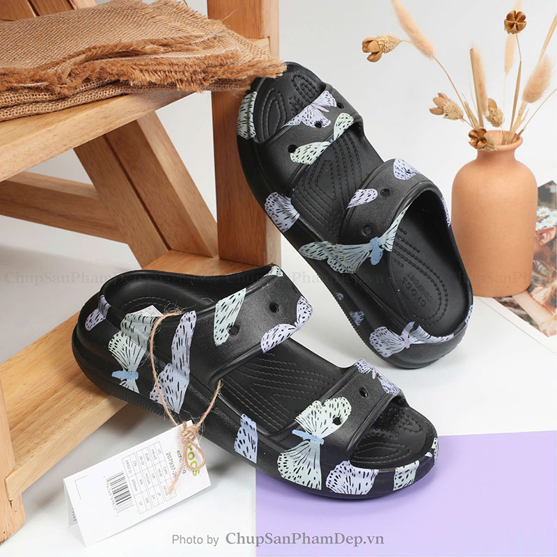 Dép Đúc Crocs 2 Quai 3D Xinh Xắn