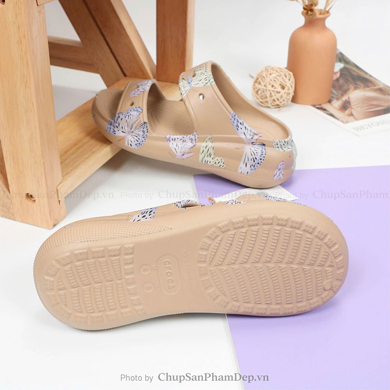 Dép Đúc Crocs 2 Quai 3D Xinh Xắn