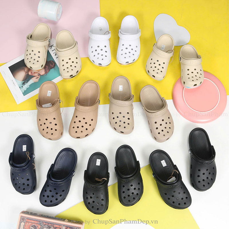 Dép Sục Crocs 4P Phủ 3D Rực Rỡ