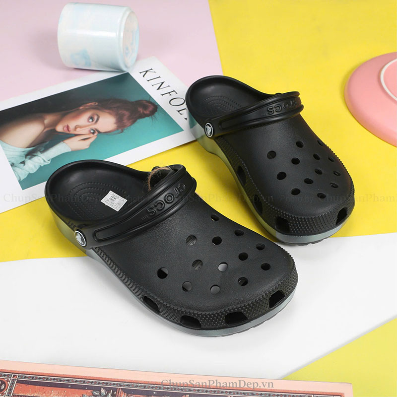 Dép Sục Crocs 4P Phủ 3D Rực Rỡ