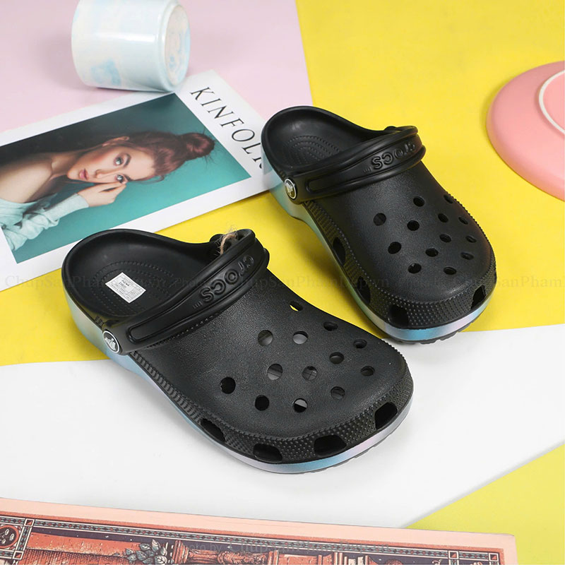 Dép Sục Crocs 4P Phủ 3D Rực Rỡ