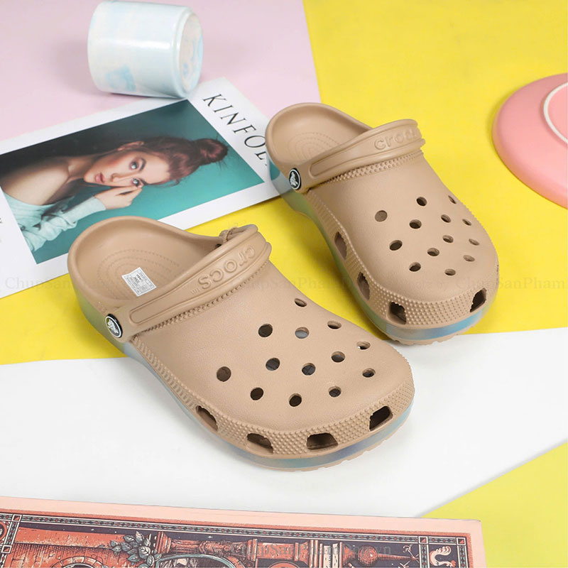 Dép Sục Crocs 4P Phủ 3D Rực Rỡ