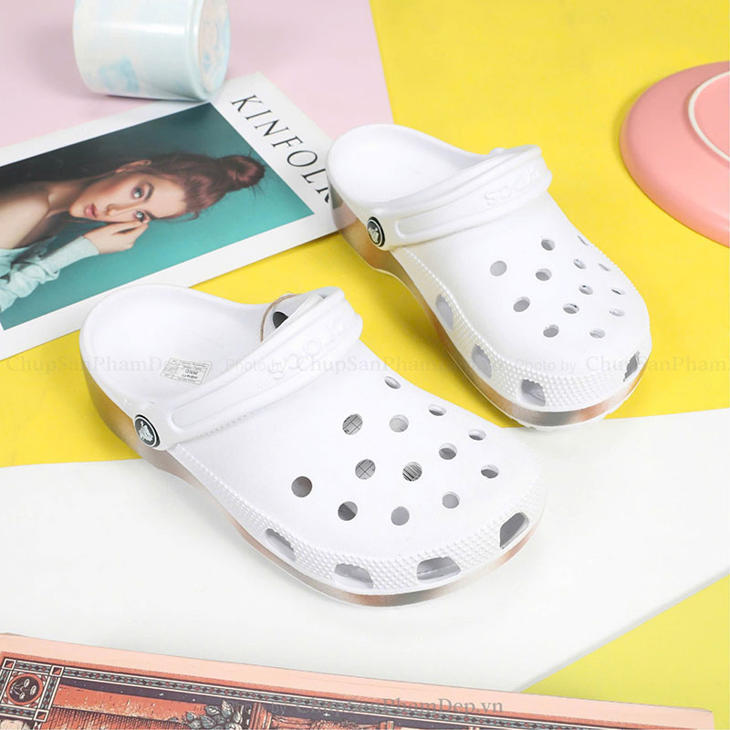 Dép Sục Crocs 4P Phủ 3D Rực Rỡ