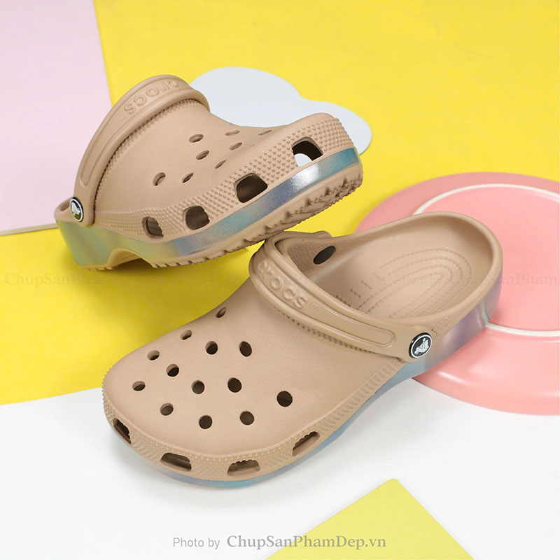 Dép Sục Crocs 4P Phủ 3D Rực Rỡ