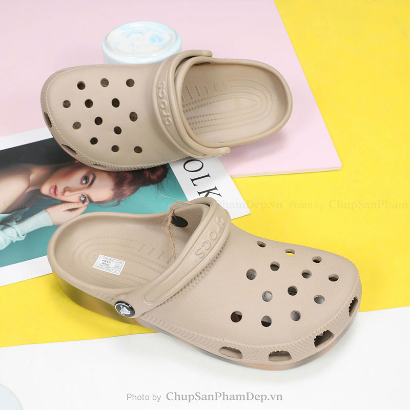 Dép Sục Crocs 4P Phủ 3D Rực Rỡ