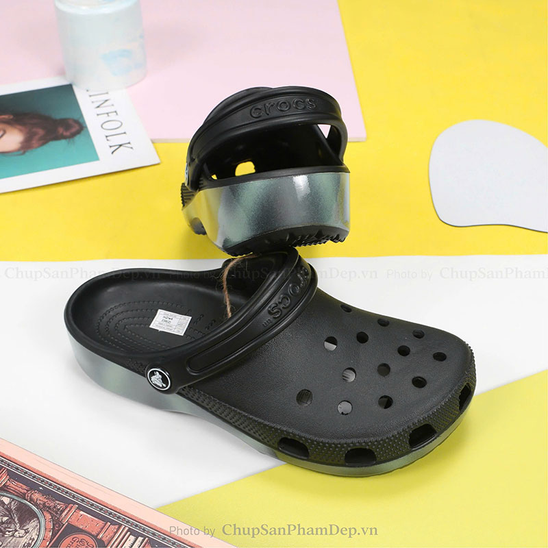 Dép Sục Crocs 4P Phủ 3D Rực Rỡ