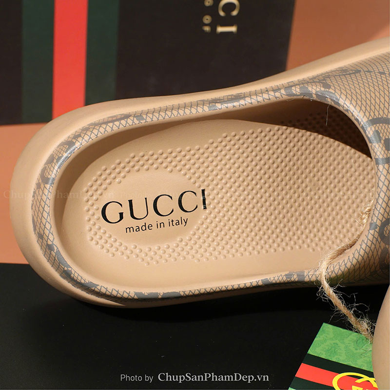 Dép Đúc 6P Gucci In 3D Sang Trọng