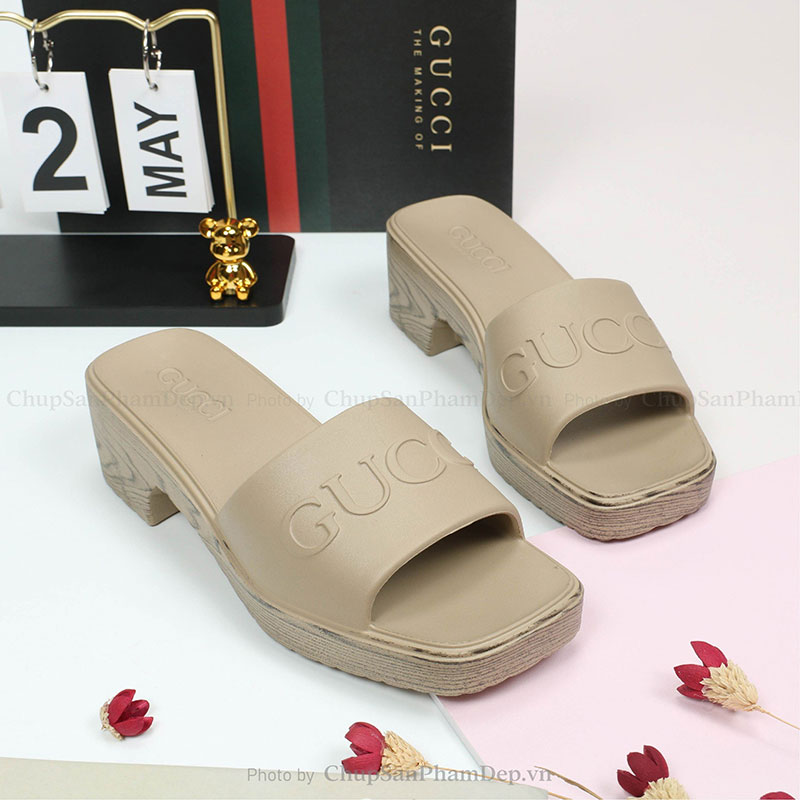 Dép Đúc Gucci 6P Vân Gỗ Sang Trọng