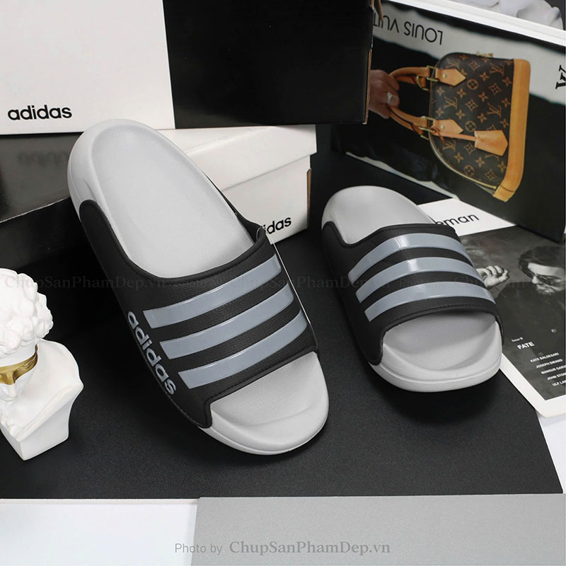 Dép Bản Adidas 3 Sọc 2024 Thời Trang