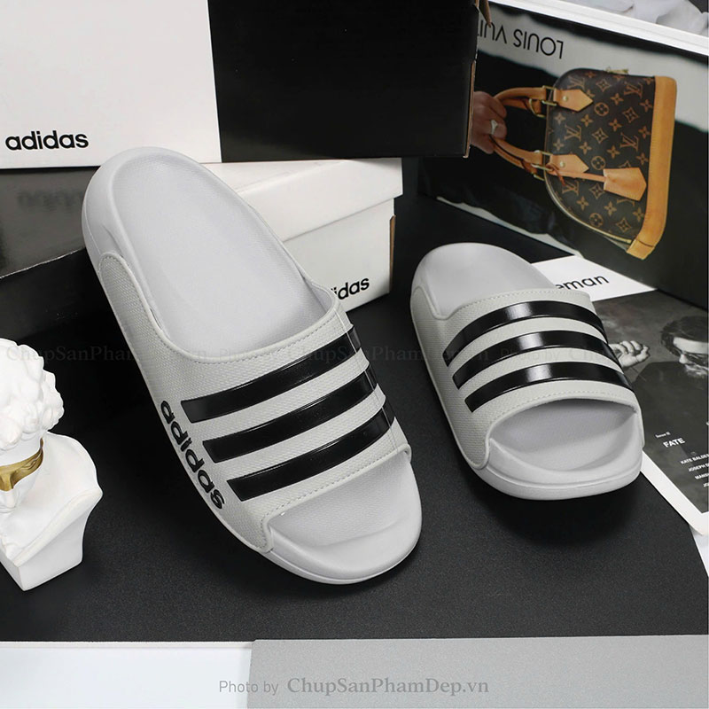 Dép Bản Adidas 3 Sọc 2024 Thời Trang