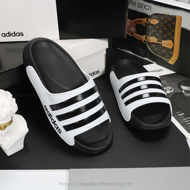 Dép Bản Adidas 3 Sọc 2024 Thời Trang