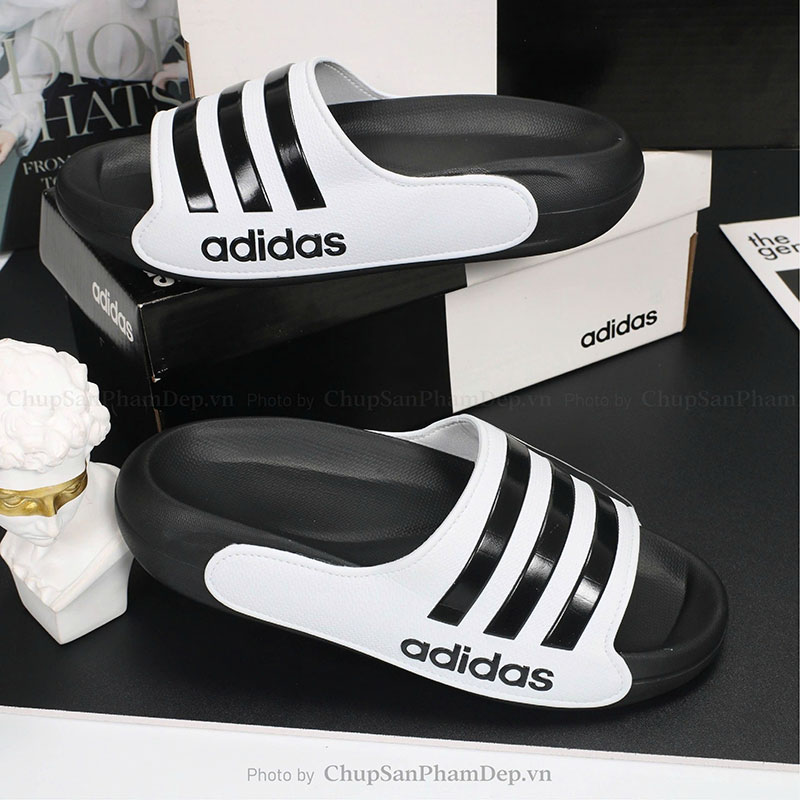 Dép Bản Adidas 3 Sọc 2024 Thời Trang