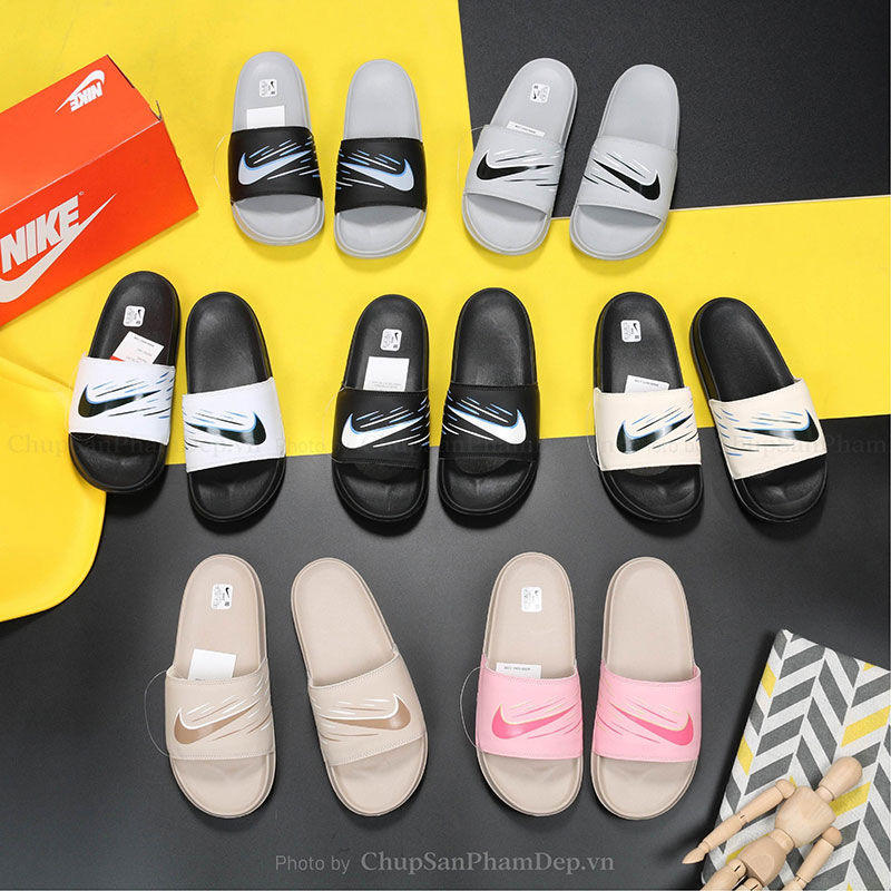 Dép Bản Móc Nike Viền Màu Sắc Nét