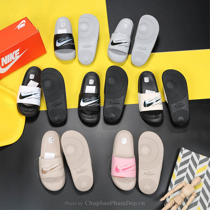 Dép Bản Móc Nike Viền Màu Sắc Nét