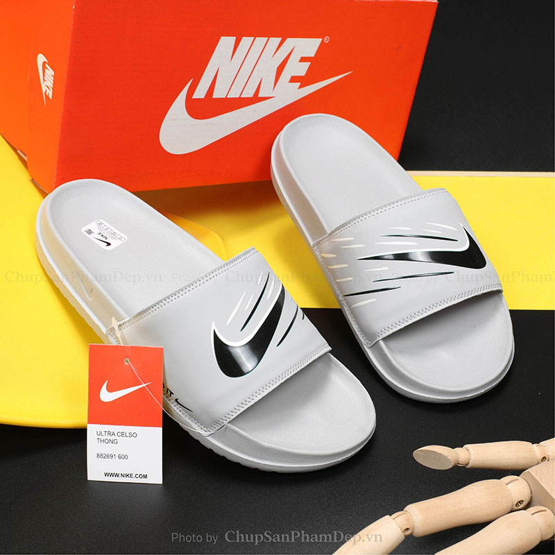 Dép Bản Móc Nike Viền Màu Sắc Nét