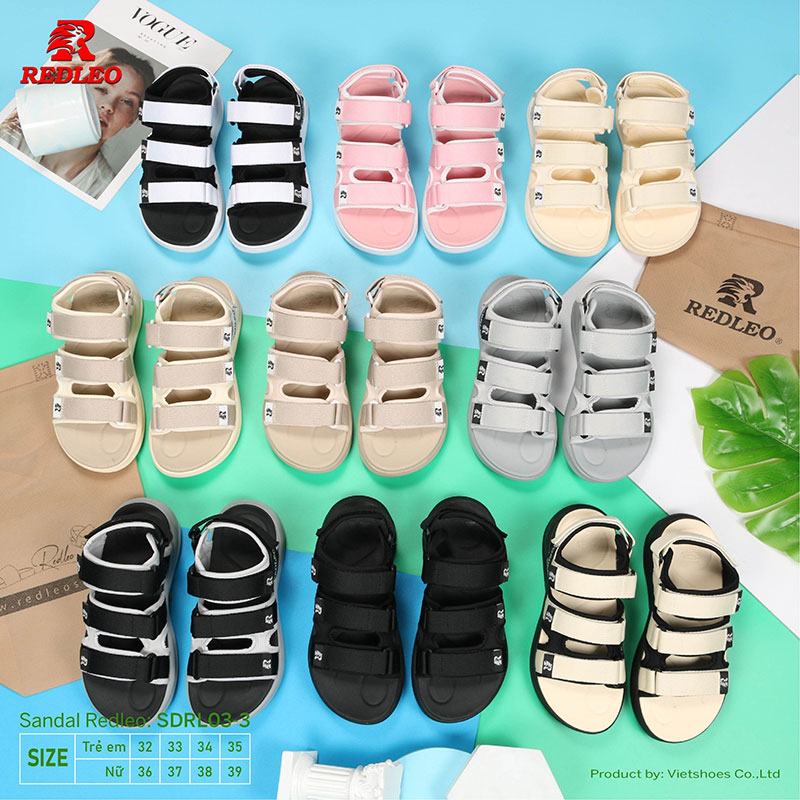 Giày Sandal REDLEO 3 Quai Viền Tinh Tế