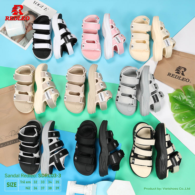 Giày Sandal REDLEO 3 Quai Viền Tinh Tế