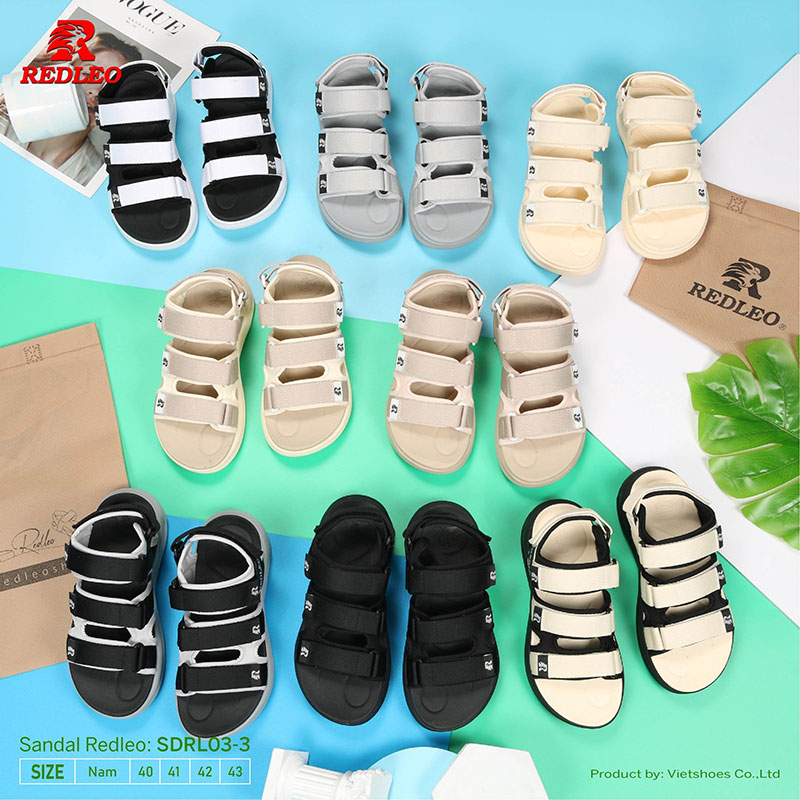 Giày Sandal REDLEO 3 Quai Viền Tinh Tế