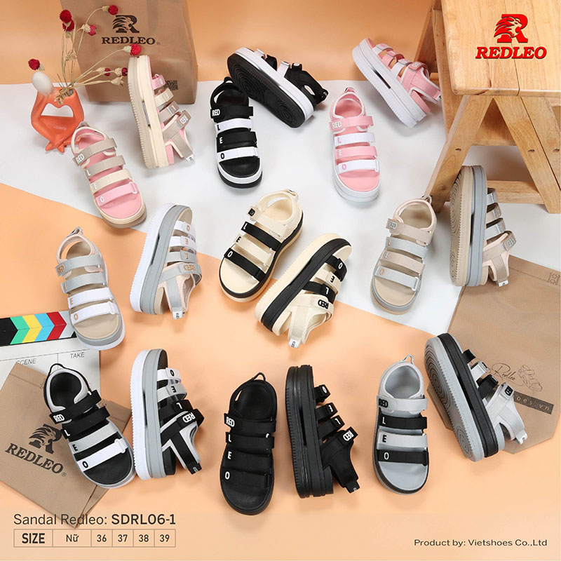 Giày Sandal REDLEO Logo Màu Đẹp Mắt