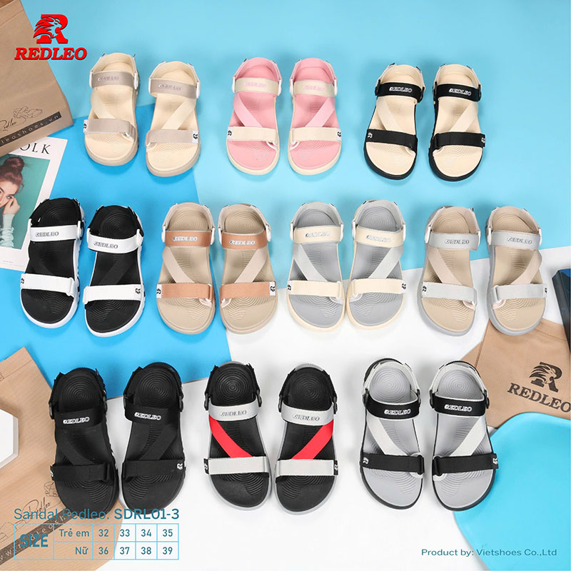 Giày Sandal REDLEO Mặt Tẩy Màu Đơn Giản