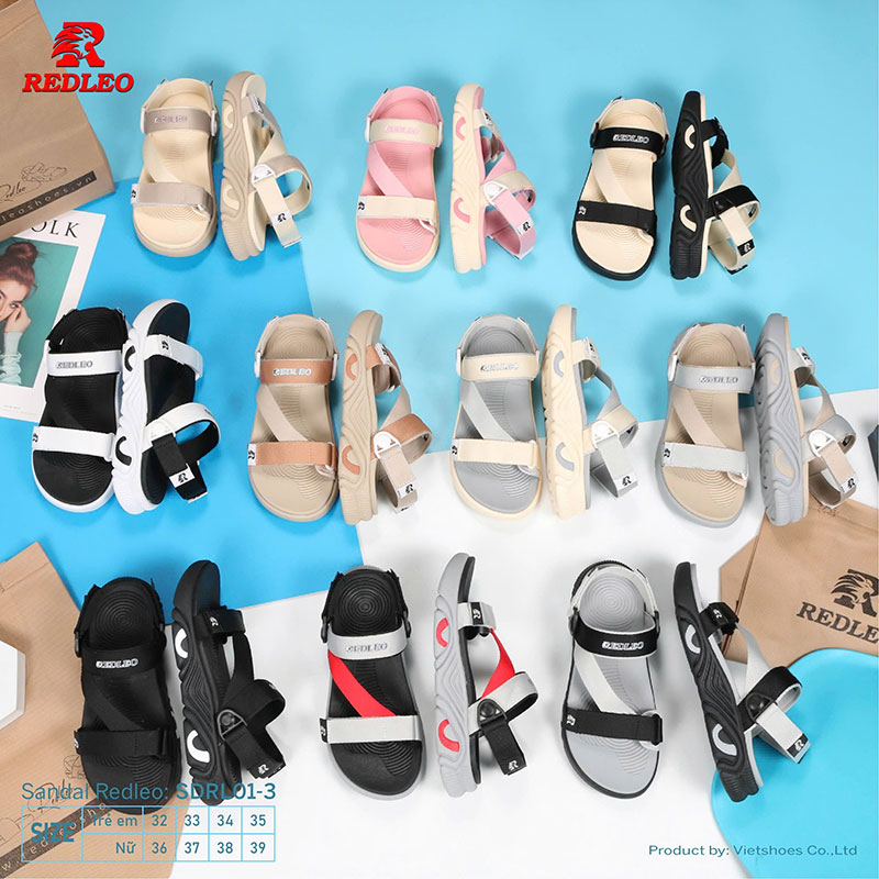 Giày Sandal REDLEO Mặt Tẩy Màu Đơn Giản