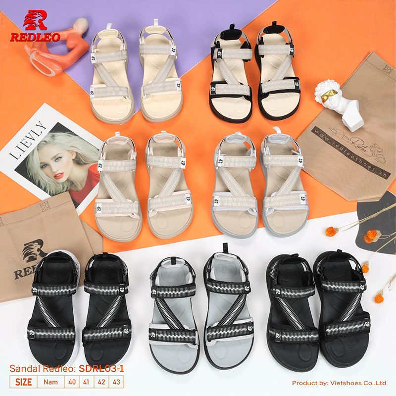 Giày Sandal REDLEO Quai Họa Tiết Ấn Tượng