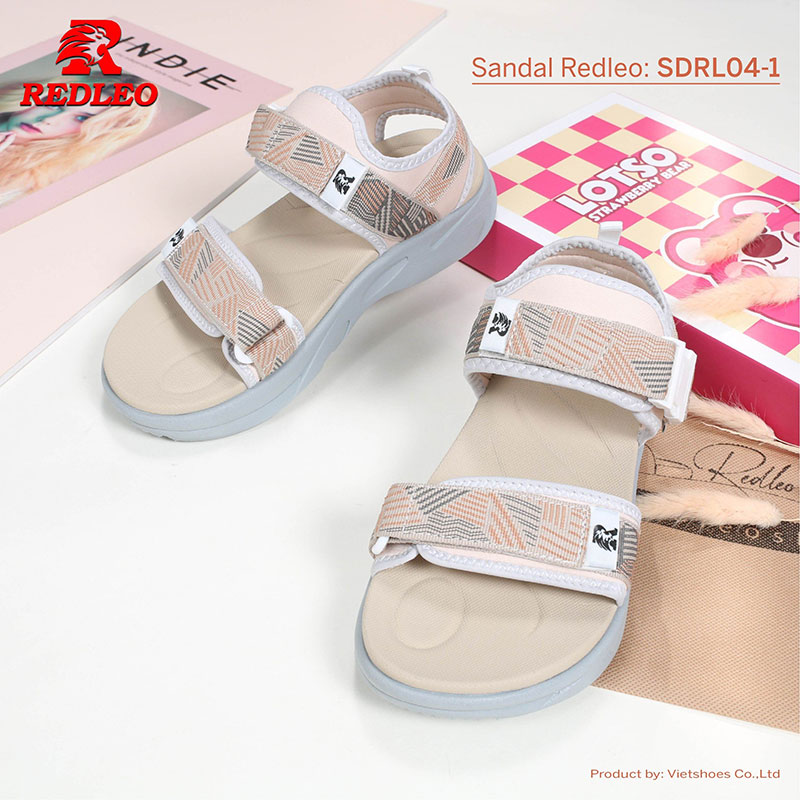 Giày Sandal REDLEO Quai Ngang Họa Tiết Trẻ Trung