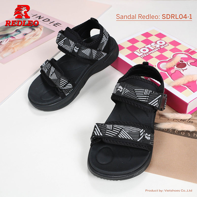 Giày Sandal REDLEO Quai Ngang Họa Tiết Trẻ Trung