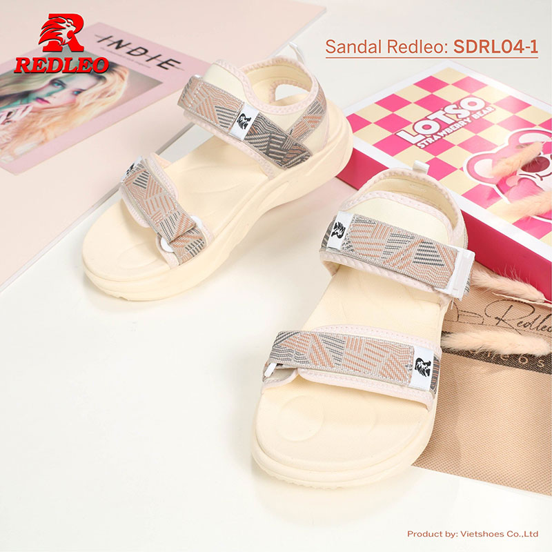 Giày Sandal REDLEO Quai Ngang Họa Tiết Trẻ Trung