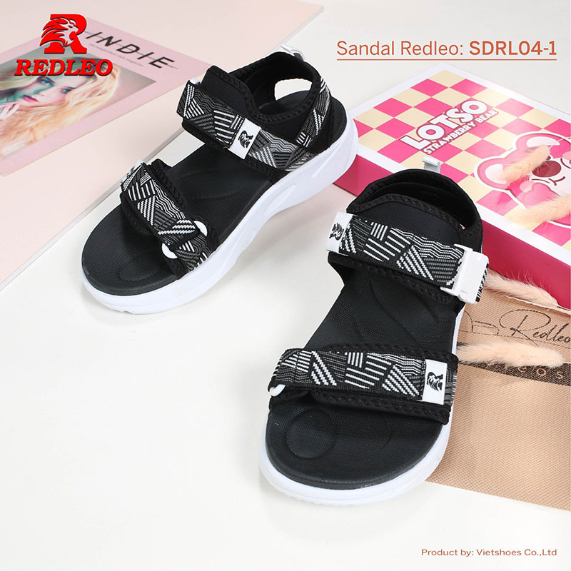 Giày Sandal REDLEO Quai Ngang Họa Tiết Trẻ Trung