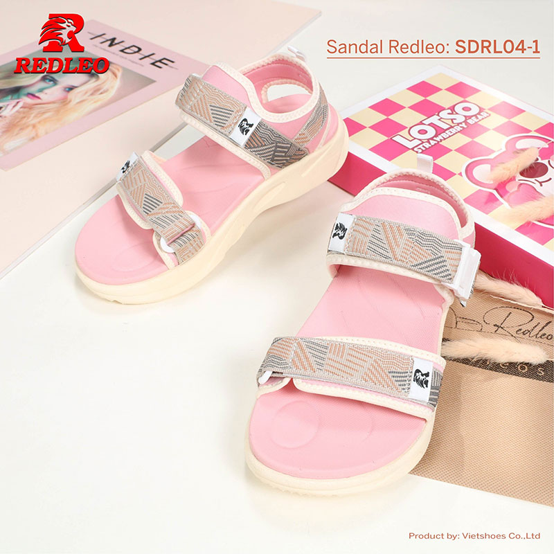 Giày Sandal REDLEO Quai Ngang Họa Tiết Trẻ Trung