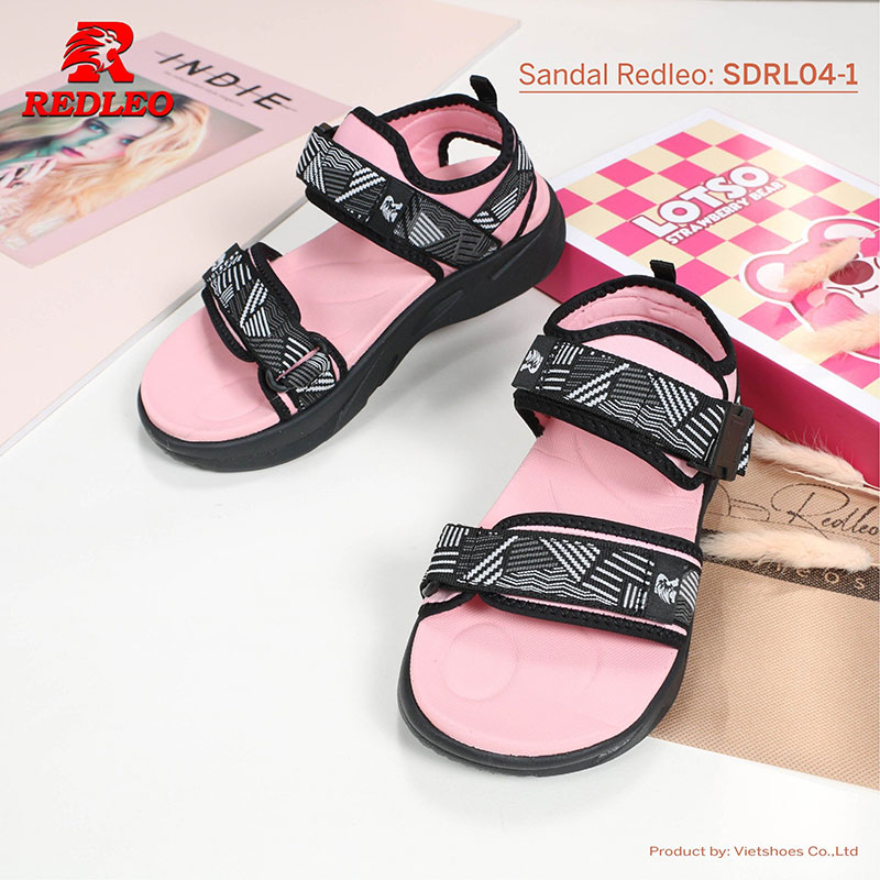 Giày Sandal REDLEO Quai Ngang Họa Tiết Trẻ Trung