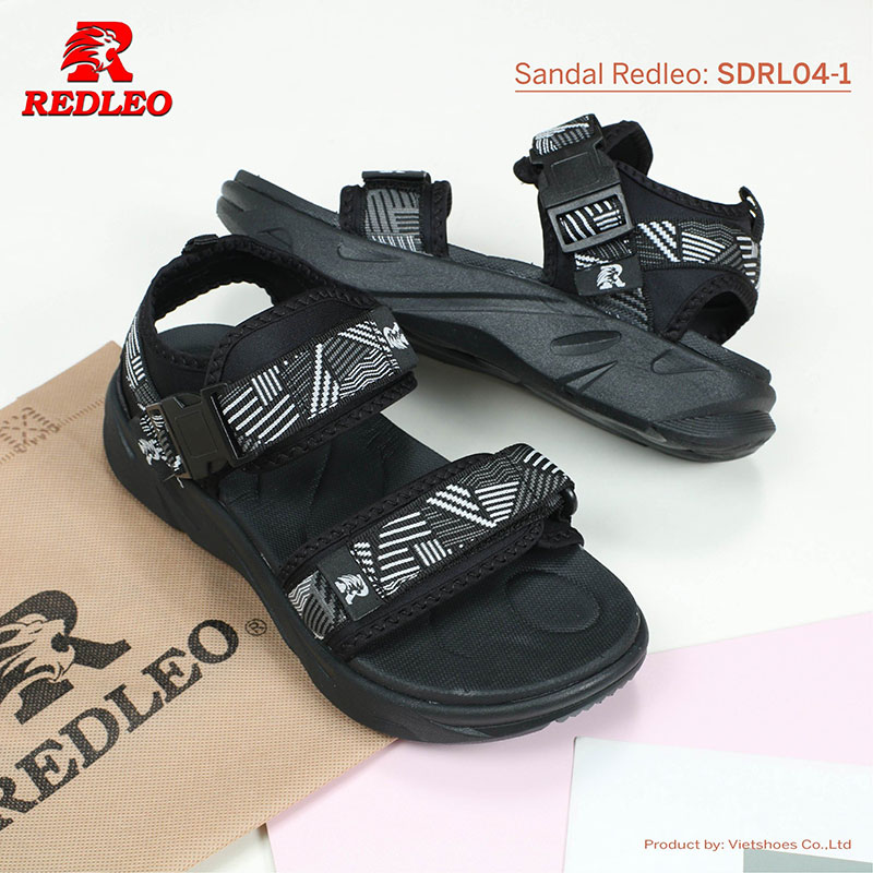 Giày Sandal REDLEO Quai Ngang Họa Tiết Trẻ Trung