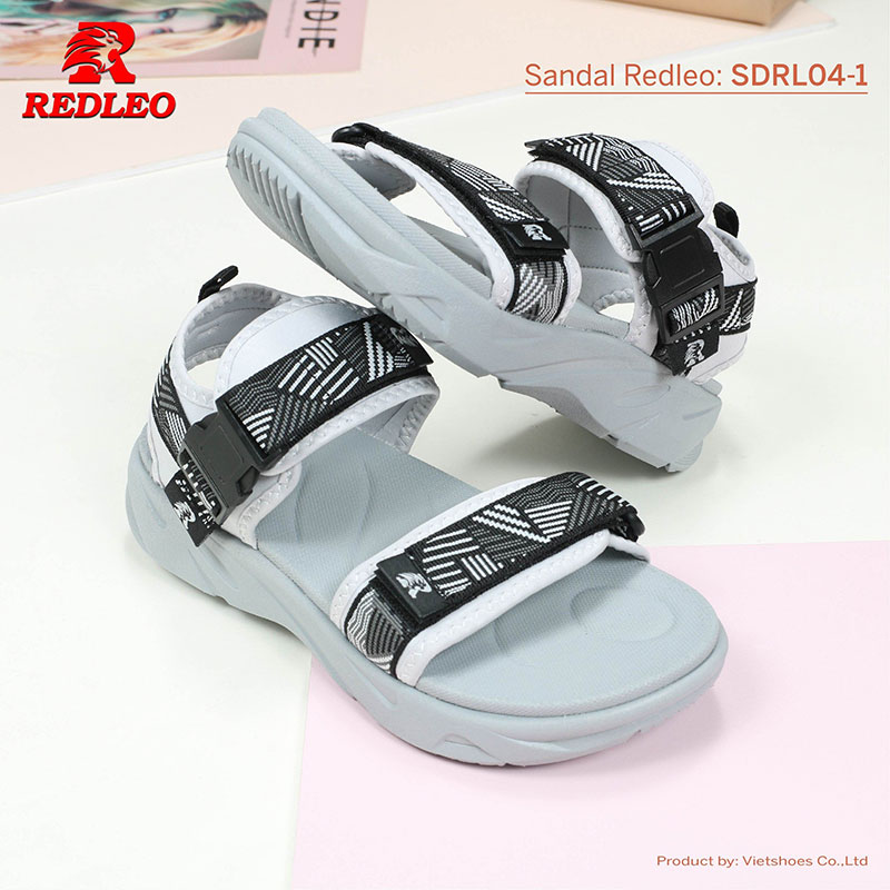 Giày Sandal REDLEO Quai Ngang Họa Tiết Trẻ Trung