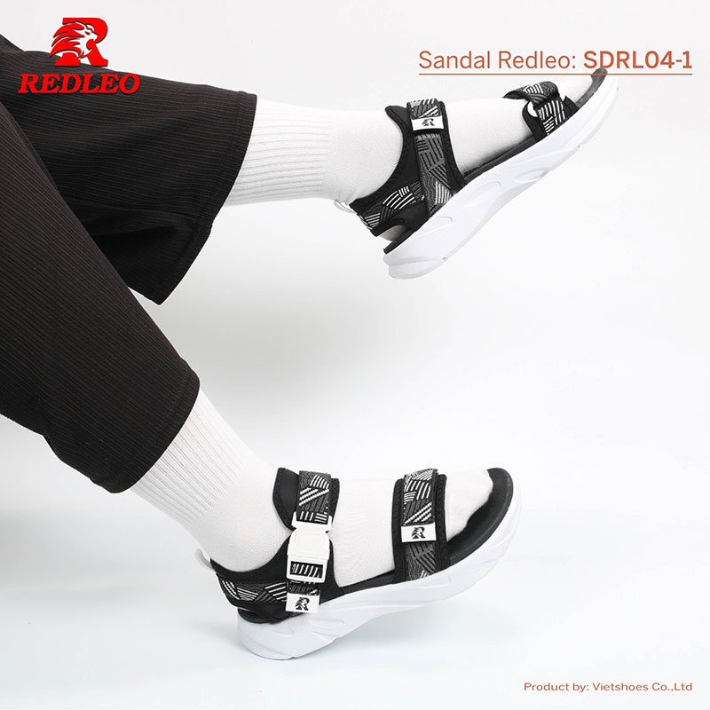 Giày Sandal REDLEO Quai Ngang Họa Tiết Trẻ Trung