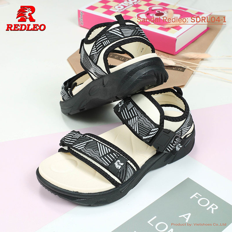 Giày Sandal REDLEO Quai Ngang Họa Tiết Trẻ Trung