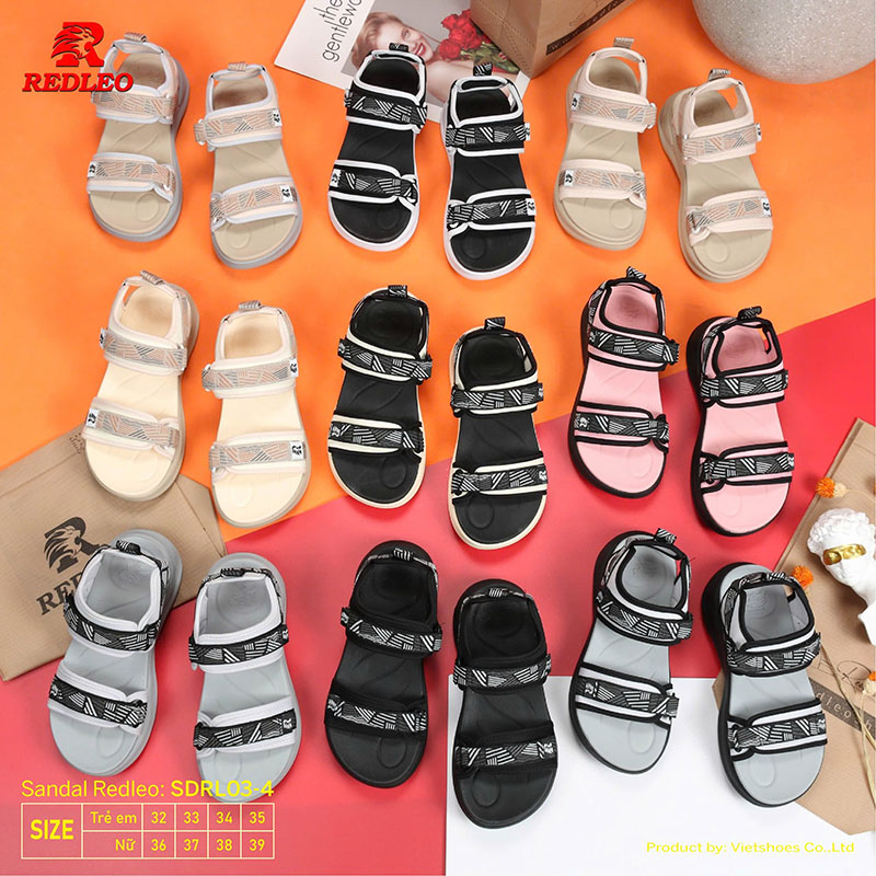 Giày Sandal REDLEO Slides Sọc Đậm Cá Tính