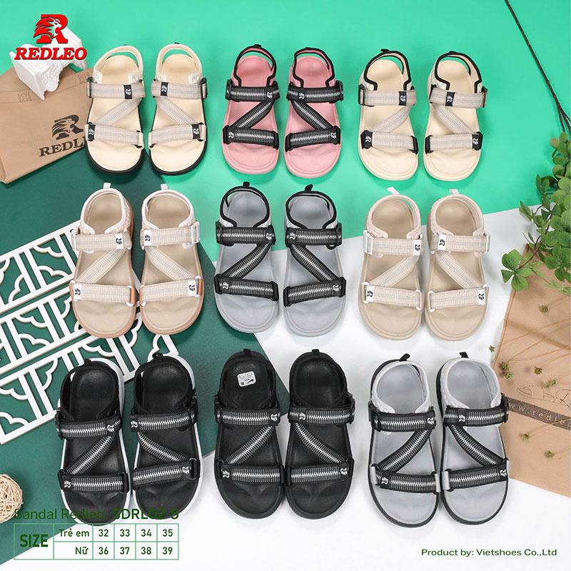 Giày Sandal REDLEO Sọc Quai Chéo Cao Cấp