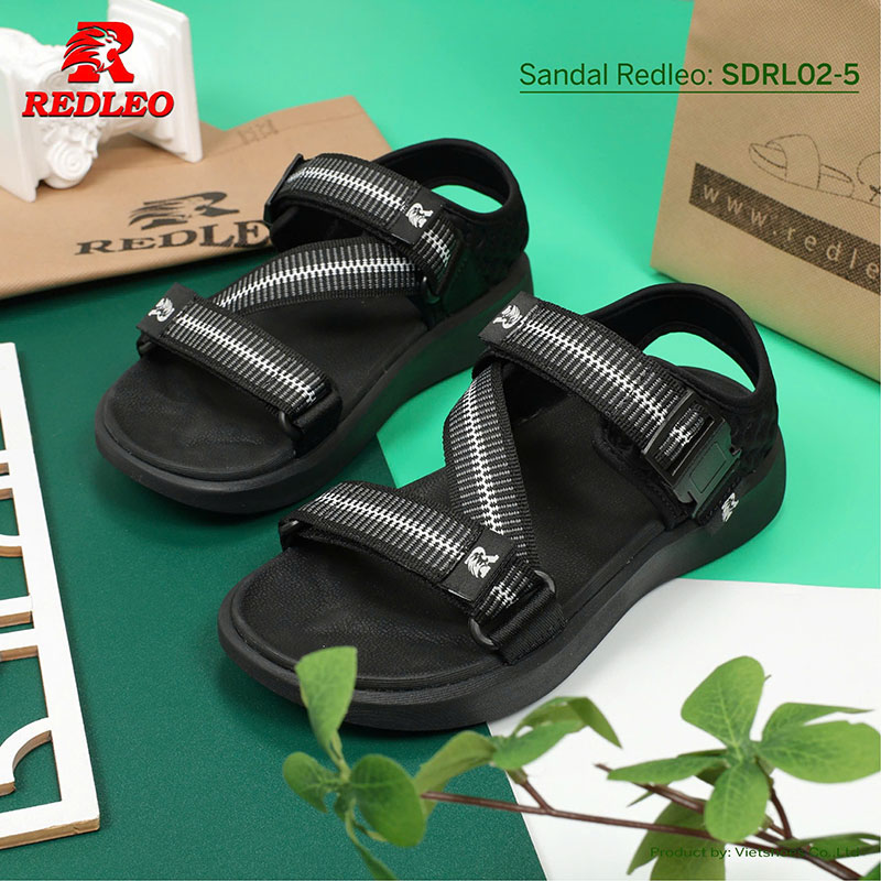 Giày Sandal REDLEO Sọc Quai Chéo Cao Cấp