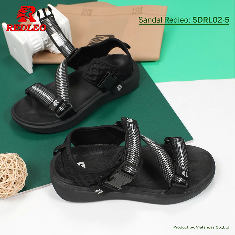 Giày Sandal REDLEO Sọc Quai Chéo Cao Cấp