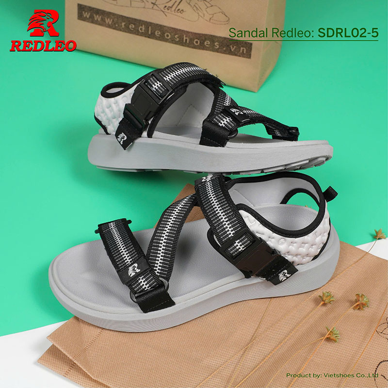 Giày Sandal REDLEO Sọc Quai Chéo Cao Cấp